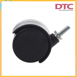 Bánh xe nhựa màu đen không khóa 50mm