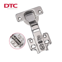 Bản lề giảm chấn DTC cong ít - Đế cố định - mở 100°