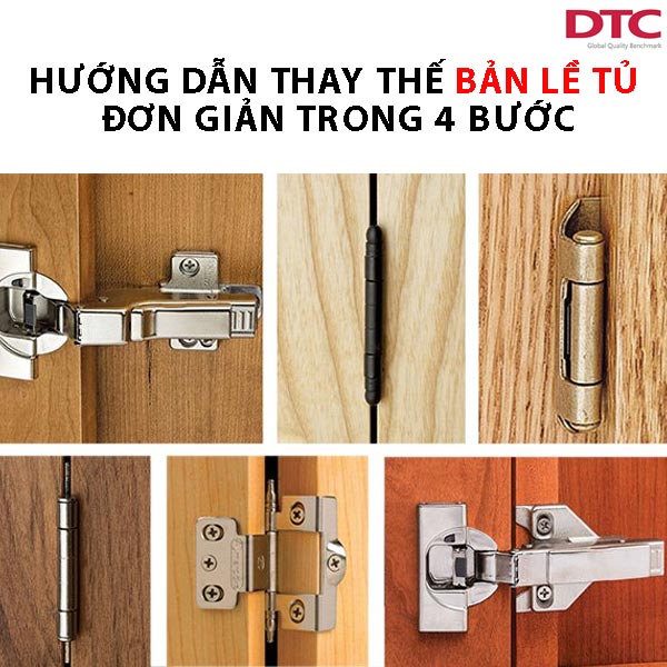 Hướng dẫn thay thế bản lề tủ đơn giản trong 4 bước