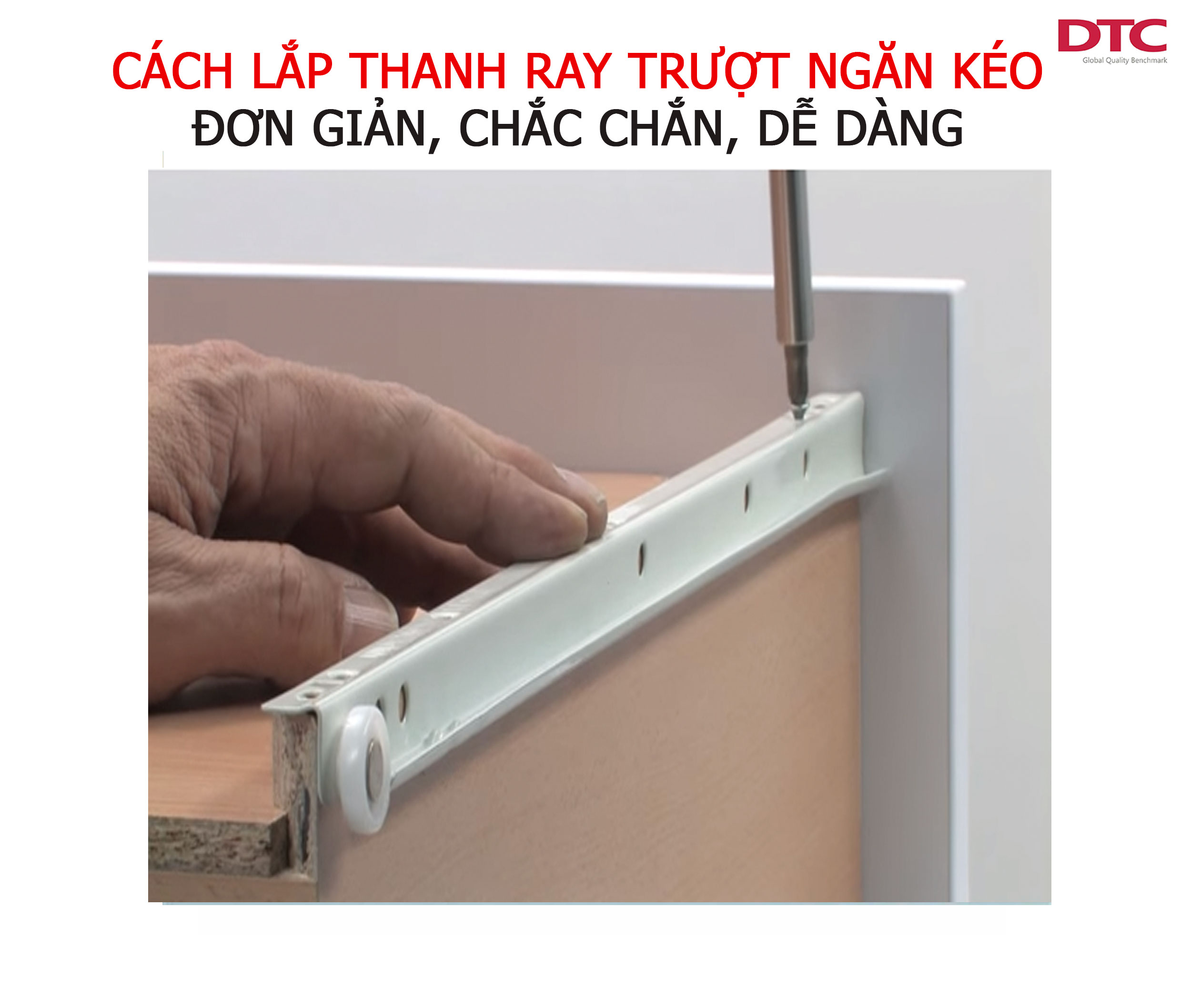 Cách lắp thanh ray trượt ngăn kéo vô cùng đơn giản, chắc chắn, dễ dàng ngay tại nhà