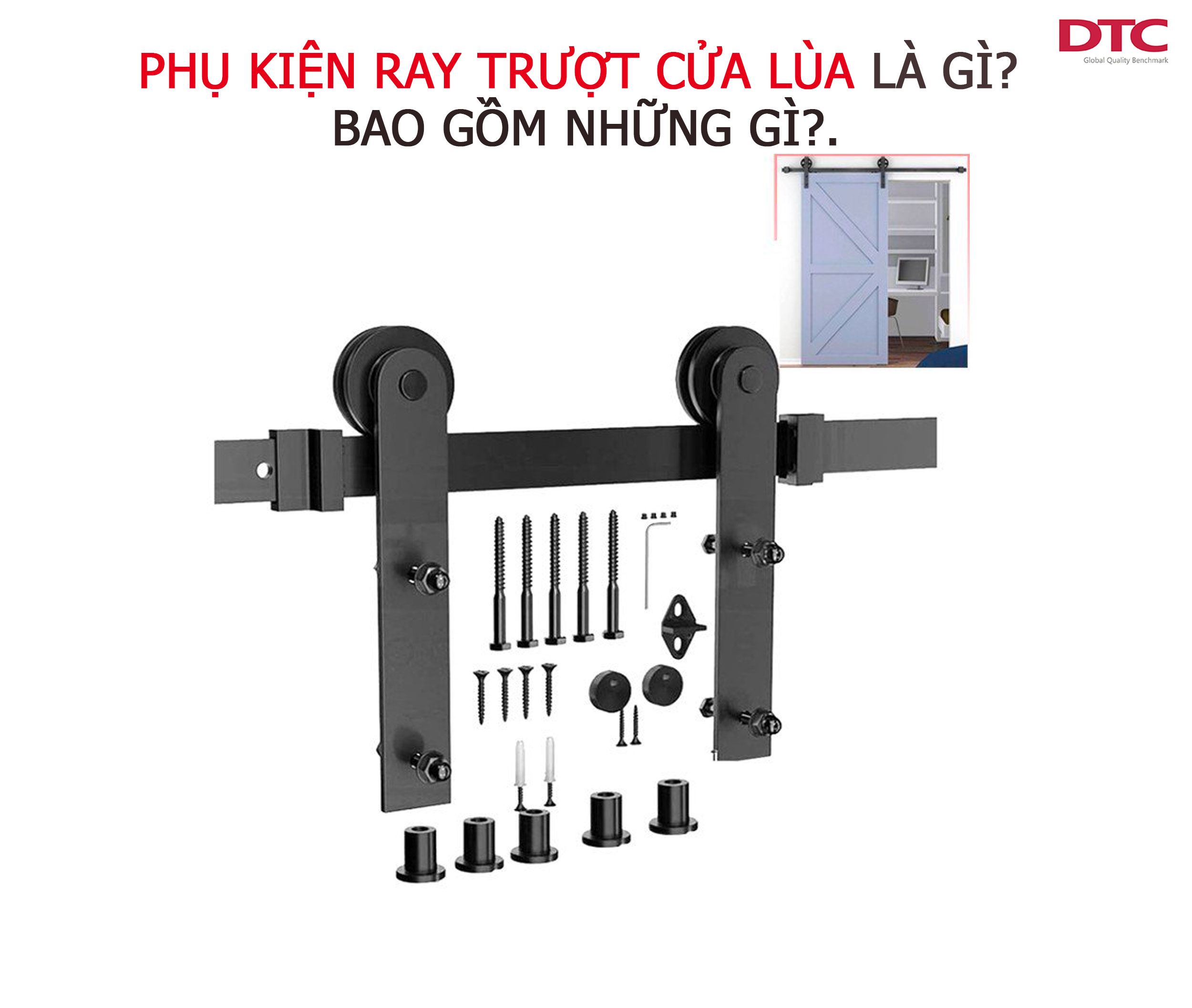 Phụ kiện ray trượt cửa lùa là gì? Bao gồm những gì?