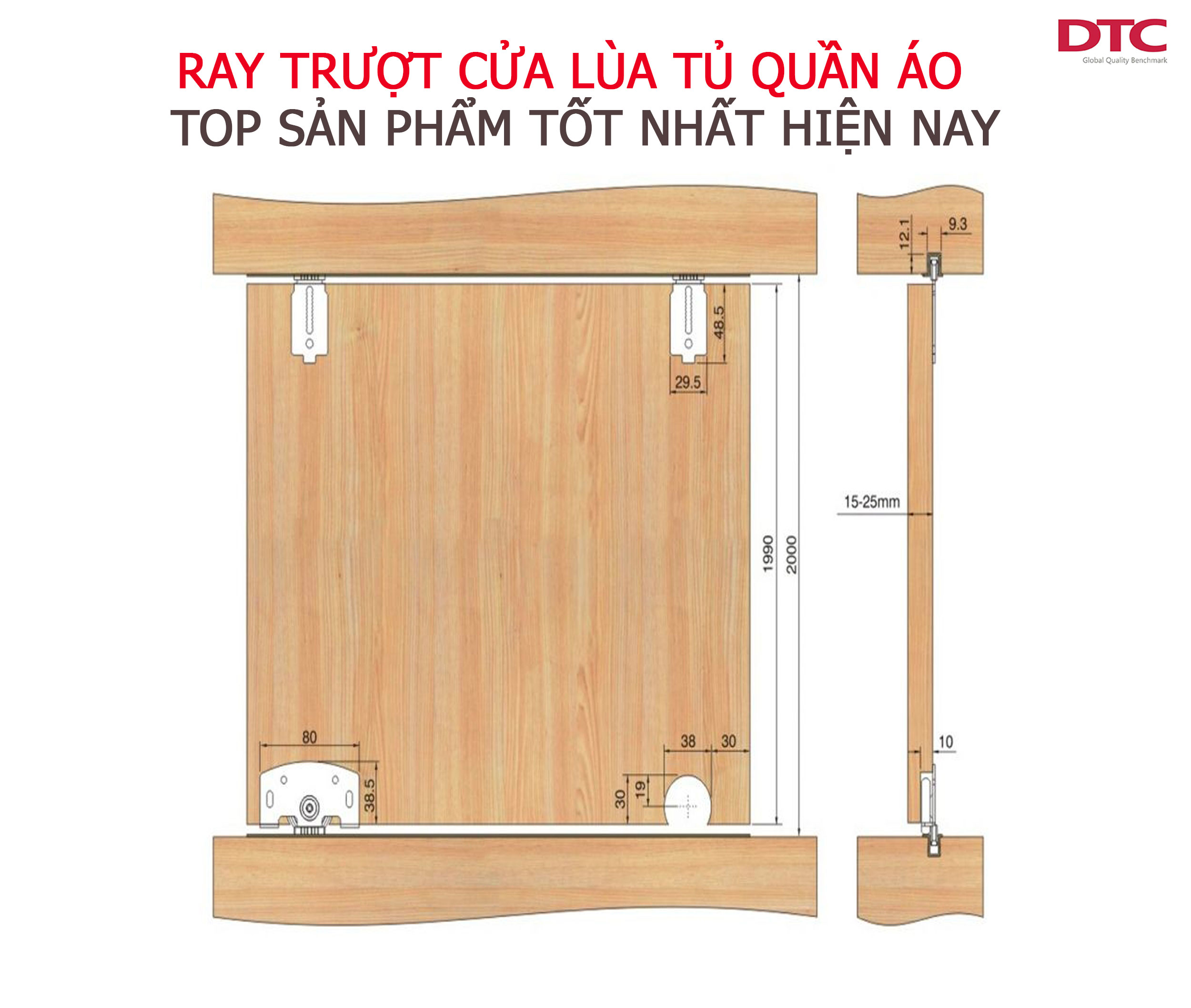 Ray trượt cửa lùa tủ quần áo - Top sản phẩm tốt nhất hiện nay
