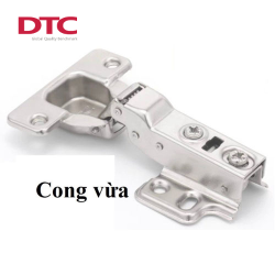 Bản lề giảm chấn DTC cong ít - Đế cố định - mở 100°